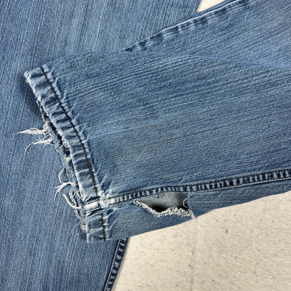 Vintage Distressed Silver Tab Low and Loose Jeans Men 33x32 Blue Medium Wash Y2K - Picture 11 of 12